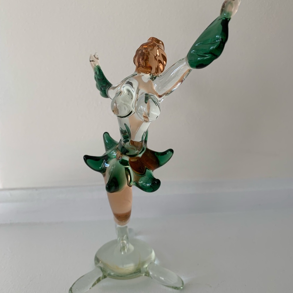 Handblown Venitian Glass Dancer Figurine - Picture 2 of 5